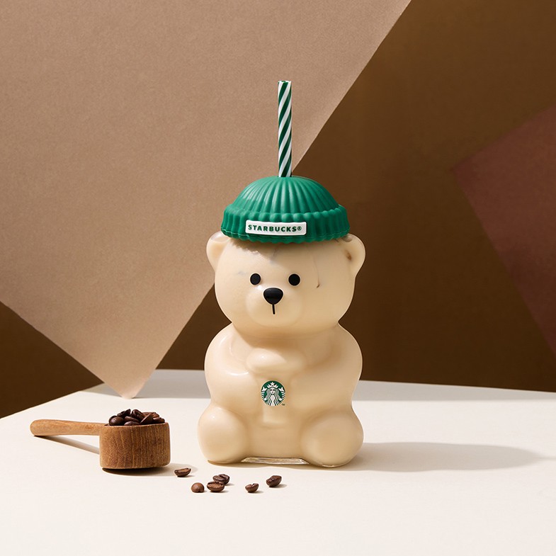 ماگ شیشه‌ای فانتزی طرح خرس استارباکس (Starbucks Bearista)